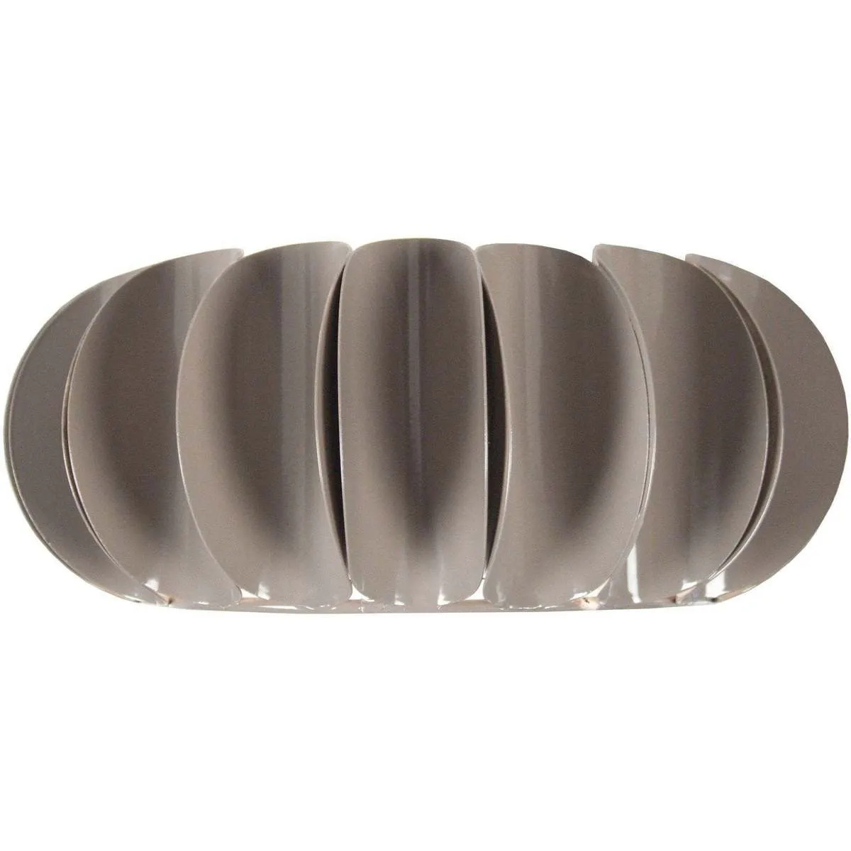 Aplique rectangular metal gris pardo