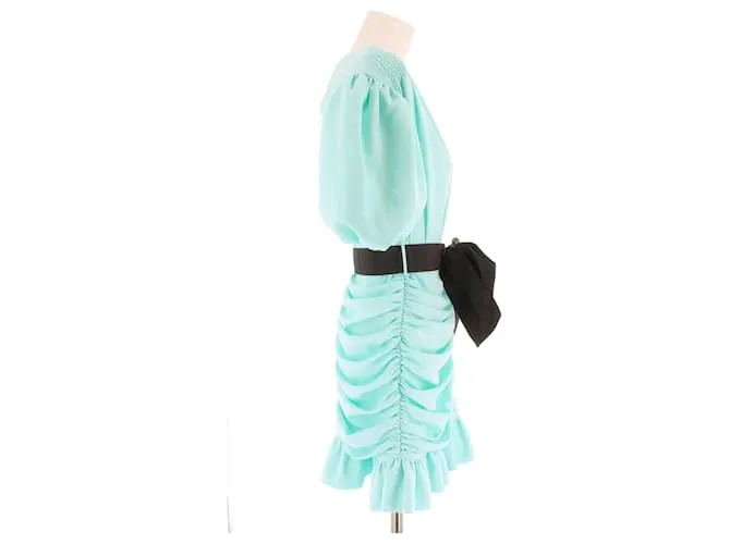 Autre Marque MARIANNA SENCHINA Vestidos T.International M Viscosa Azul 