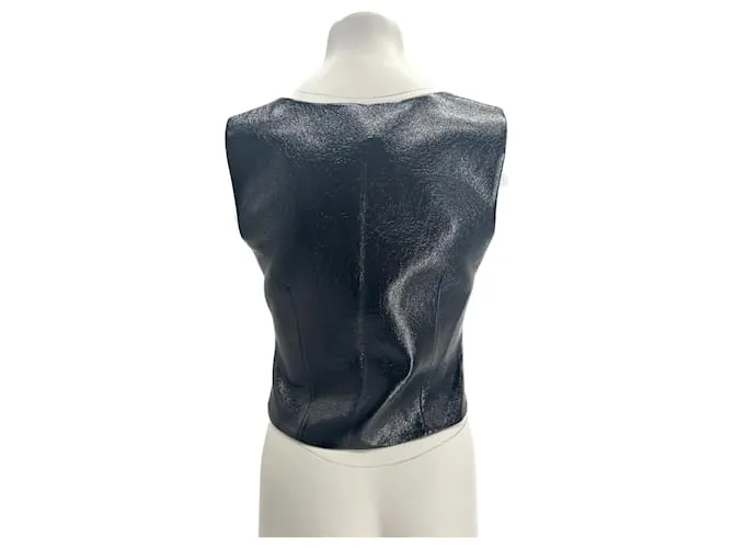 Autre Marque NO FIRMADO Tops T.FR 38 Poliéster Negro 