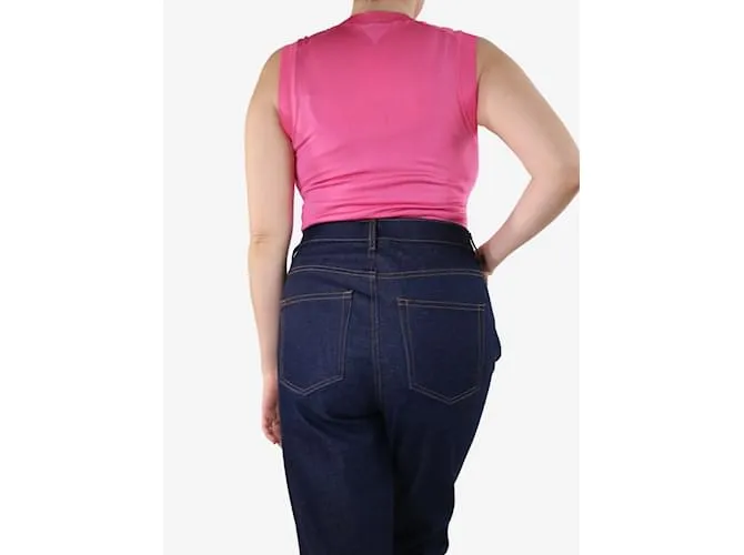 Bottega Veneta Body rosa sin mangas - talla L 