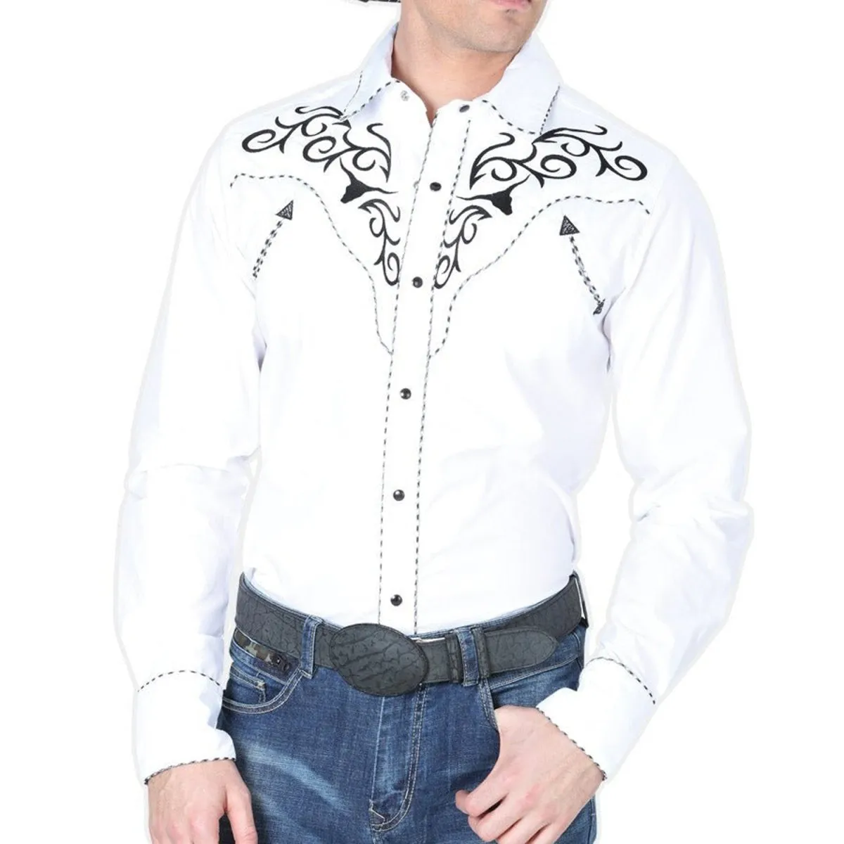 Camisa Vaquera Bordada El General GEN-41004