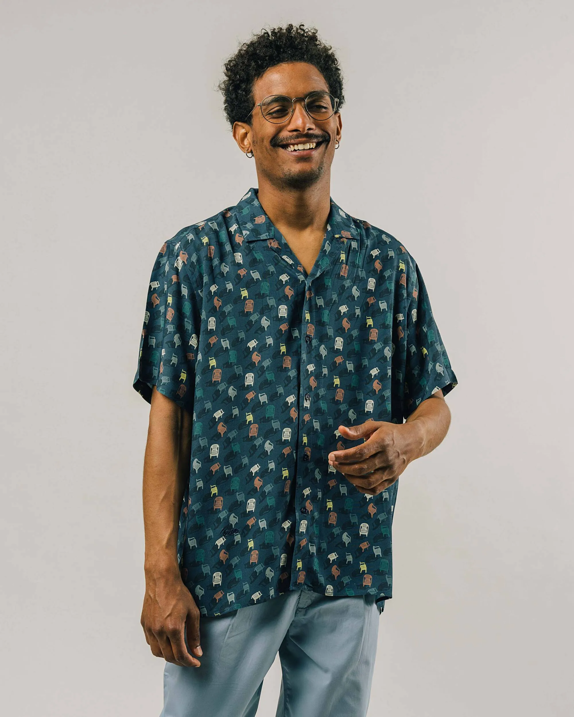 Chairs Aloha Shirt Navy