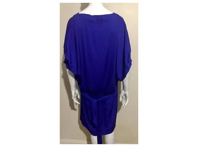 Diane Von Furstenberg Vestido de seda DvF Edna Azul 