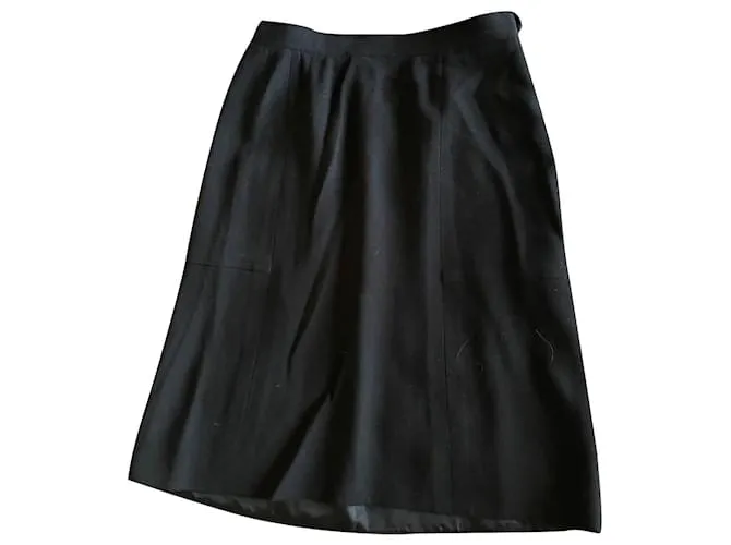 Falda negra Yves Saint Laurent Negro 