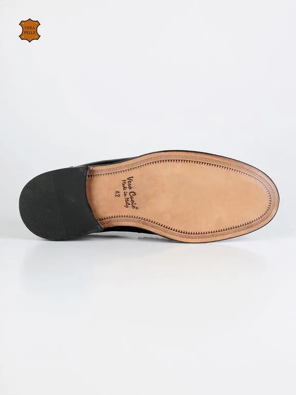 Freetime Mocasines de cuero negro