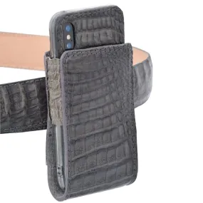 Funda para Smarphone de Cocodrilo Caiman Original Gris WD-1638