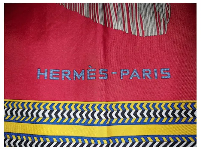 Hermès ESTEPAS DE SILLÍN Roja Azul Multicolor 