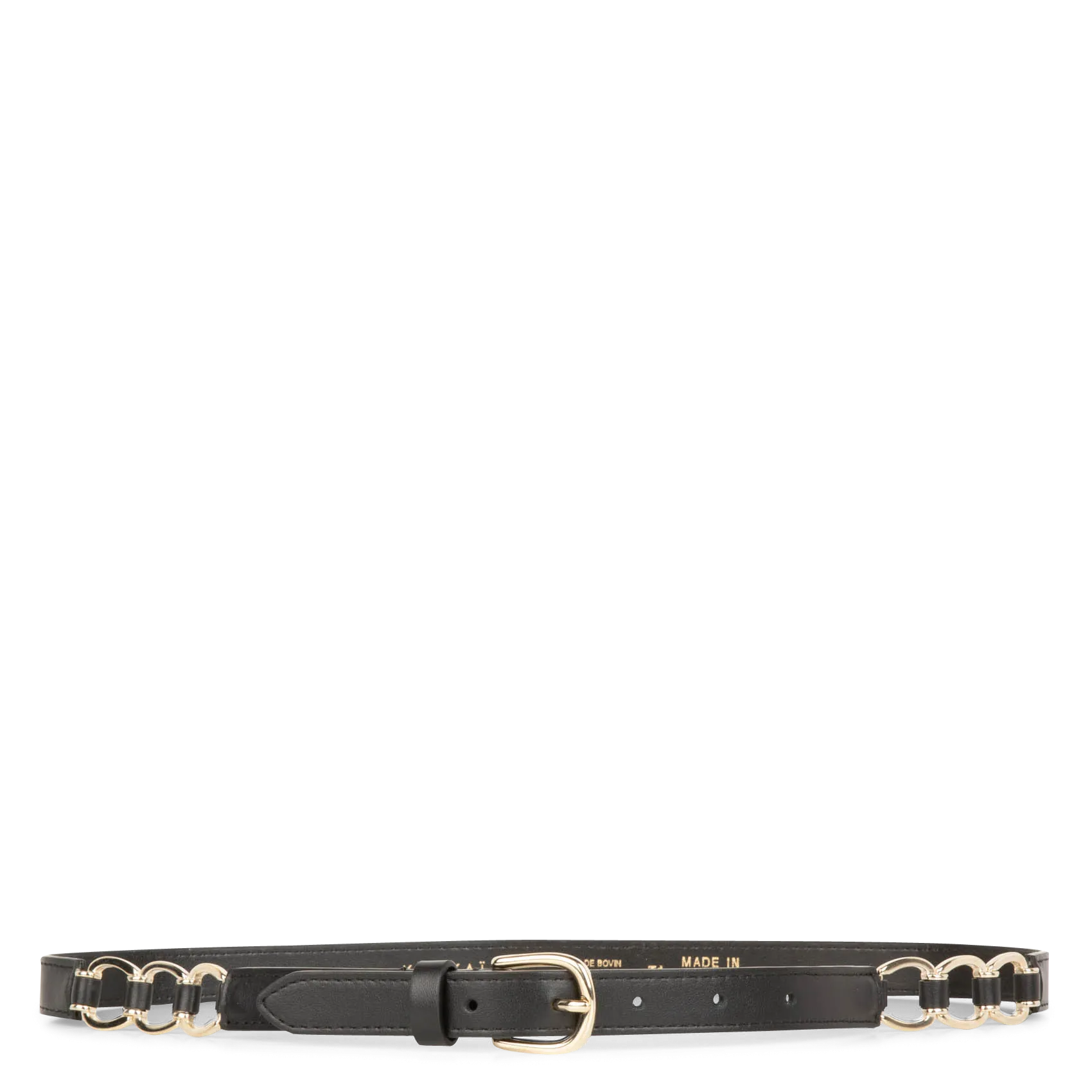 KOOKAI WHITNEY - - 100 piel,- Hebilla con forma de joya,- Longitud: 3,4 cm.- Hecho en Italia. en negro