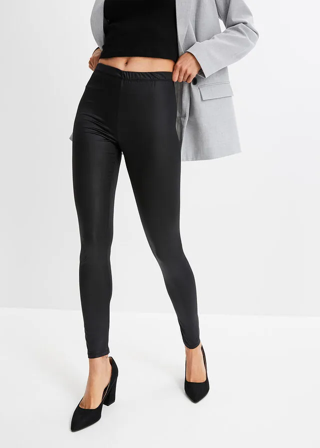 Leggins efecto mojado Negro