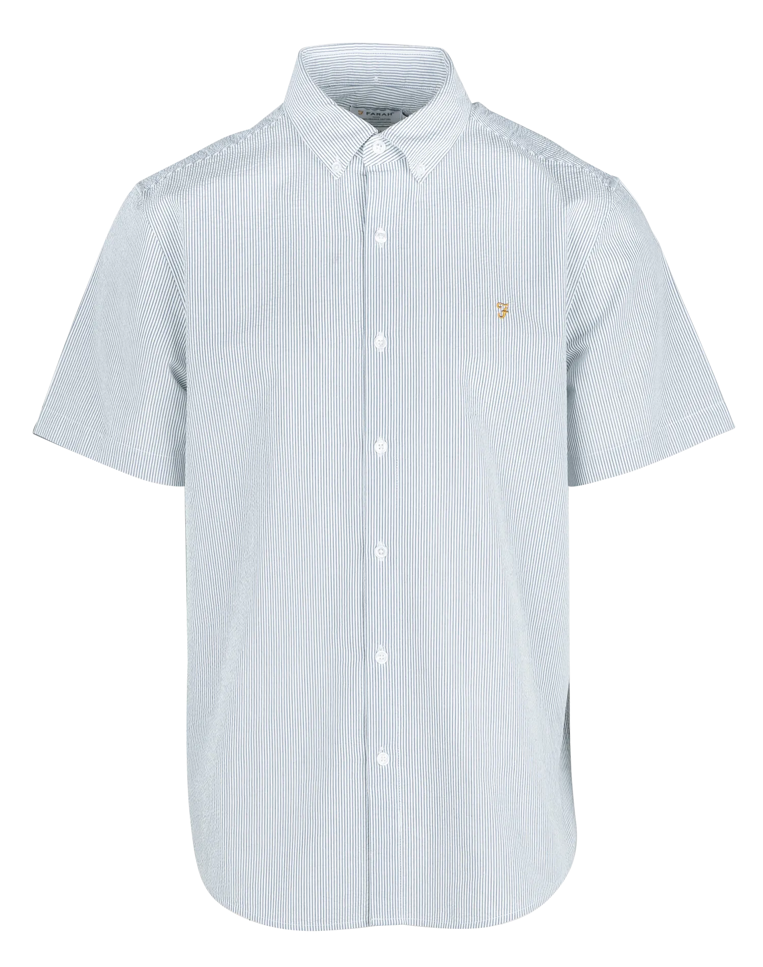 LEWIS - Camisa de algodón orgánico con cuello clásico en verde