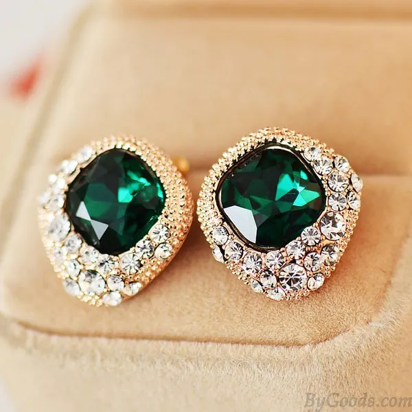 Luxury Rhinestone Crystal Wedding Earrings 