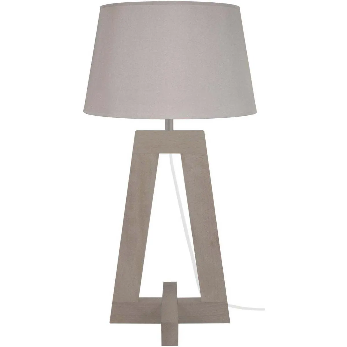 Lámpara de Mesa redondo madera gris pardo