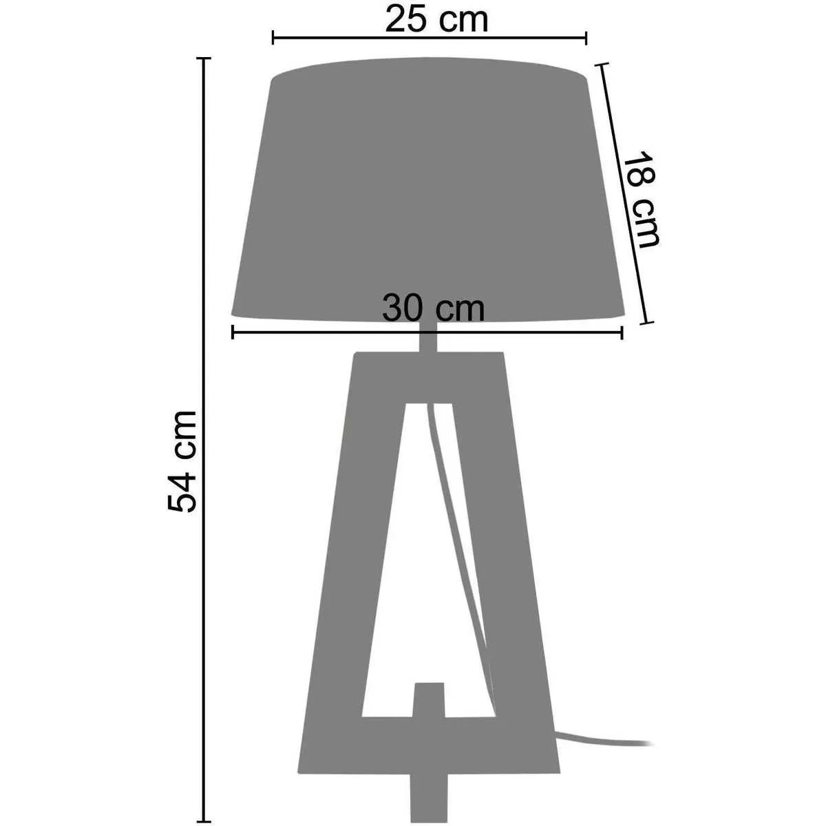 Lámpara de Mesa redondo madera gris pardo
