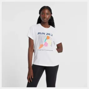 New Balance Mujer Camisetas NYC Marathon Grafic T-shirt Blanco 