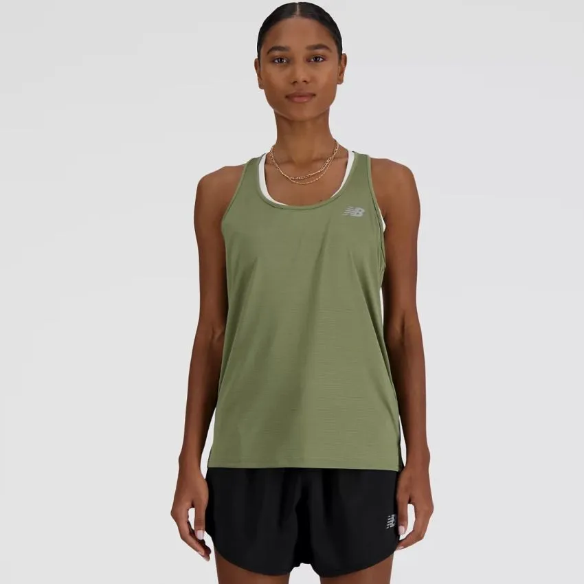 New Balance Mujer Tirantes Sport Essentials Tank Verde 