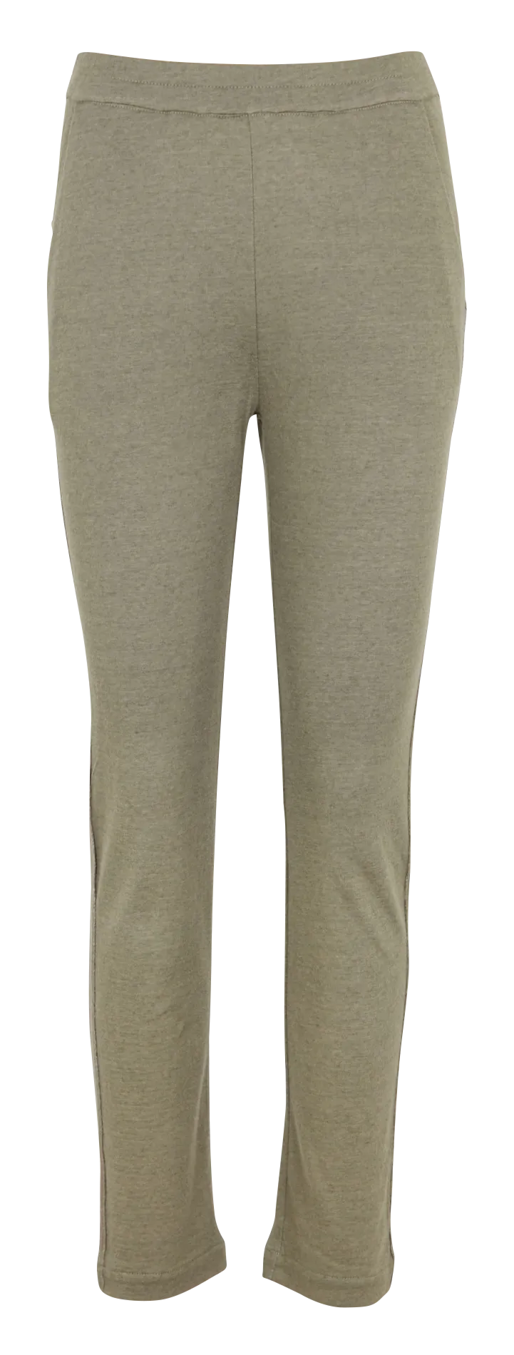Pantalón recto de mezcla de algodón en verde