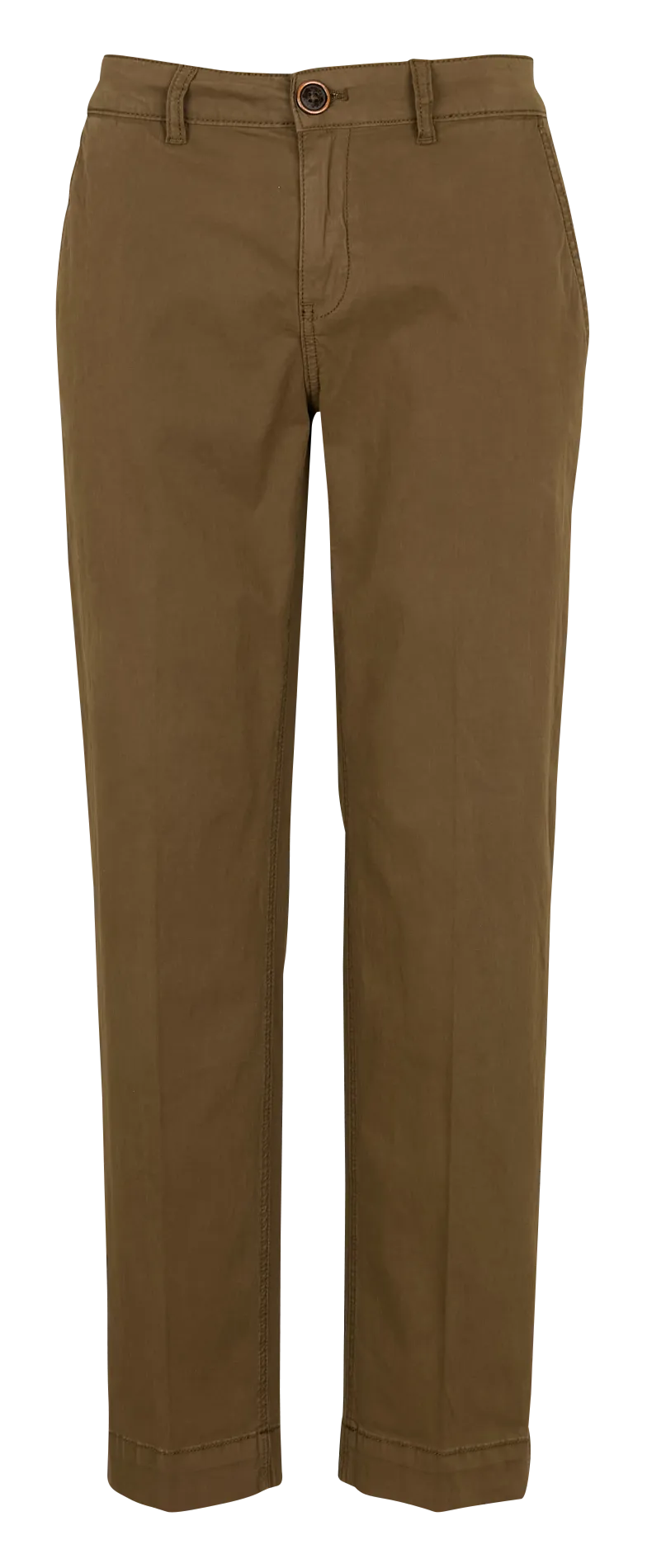 PICASSO - Pantalón de algodón mezclado recto en verde