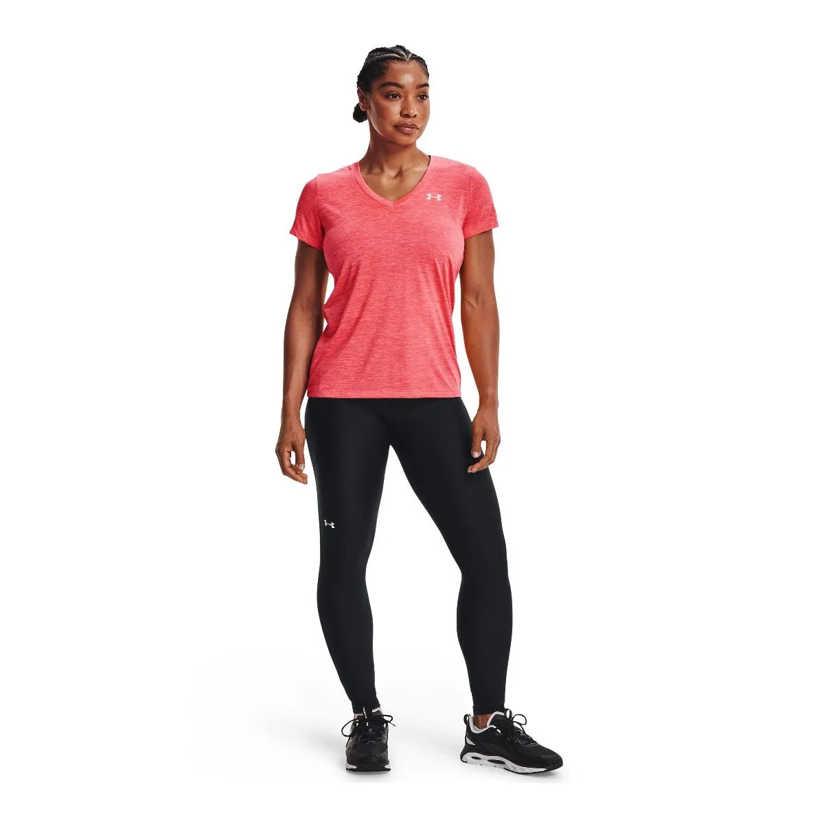 Polera Entrenamiento Mujer Under Armour V Twist Rosado