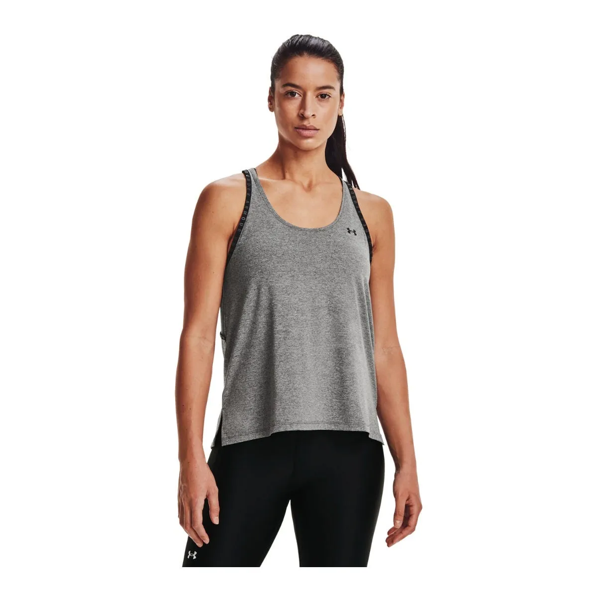 Polera Sin Mangas Entrenamiento Mujer Under Armour Knockout Mesh Back Gris