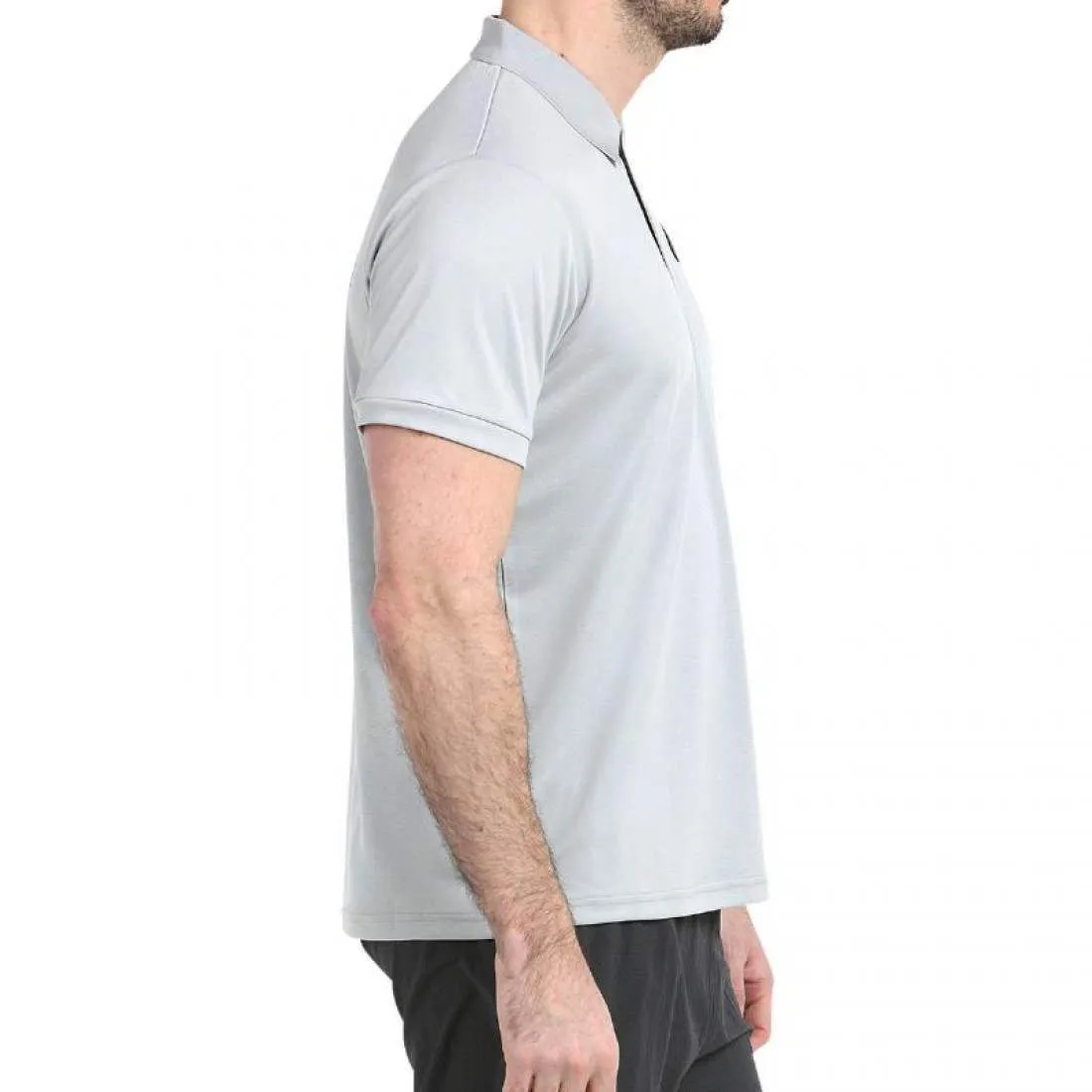 Polo Bullpadel Unete Gris Perla Bicolor | Bullpadel