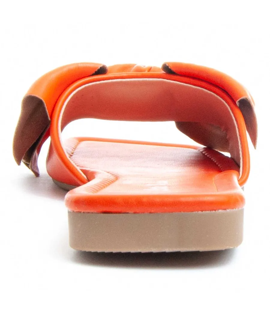 Sandalia Plana Para Mujer.  Montevita  Palanti2  82854 Naranja
