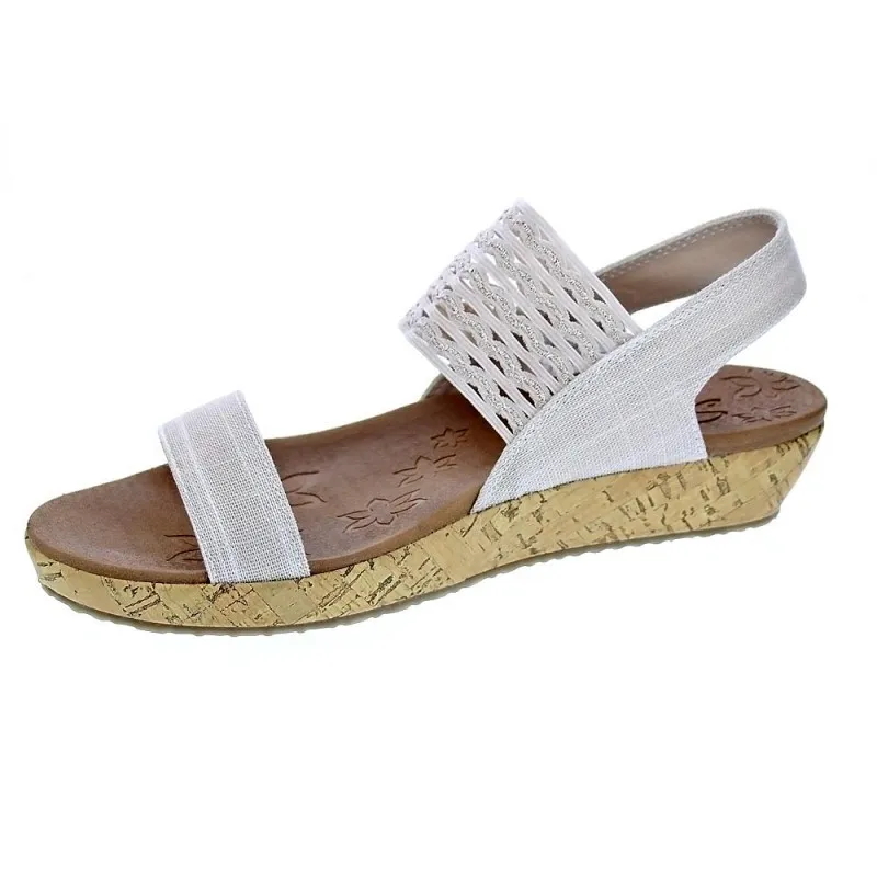Skechers Sandalias Mujer Brie Beige