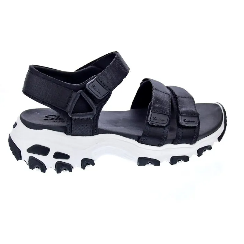 Skechers Sandalias Mujer D Lites Negro