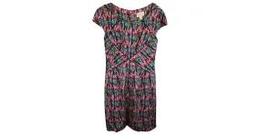 Vestido Mini Impreso Zac Posen en Seda Multicolor 