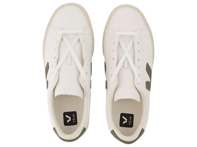 Zapatillas Campo - Veja - Blanco/Caqui - Cuero 