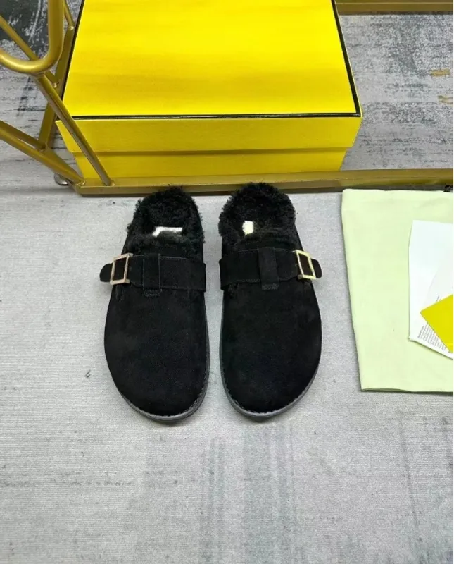 Zapatillas de diseñador para hombre y mujer, sandalias con sensación impresa, Baotou, sandalia plana de cuero, hebilla de Metal,