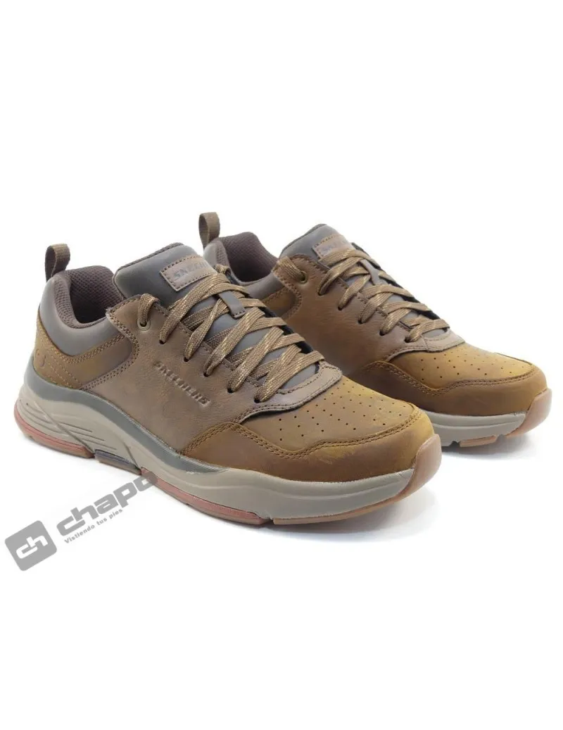 Zapatillas Deportiva Cuero Skechers 66204