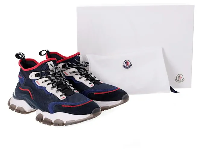 Zapatillas Moncler Leave No Trace en cuero azul Azul marino 